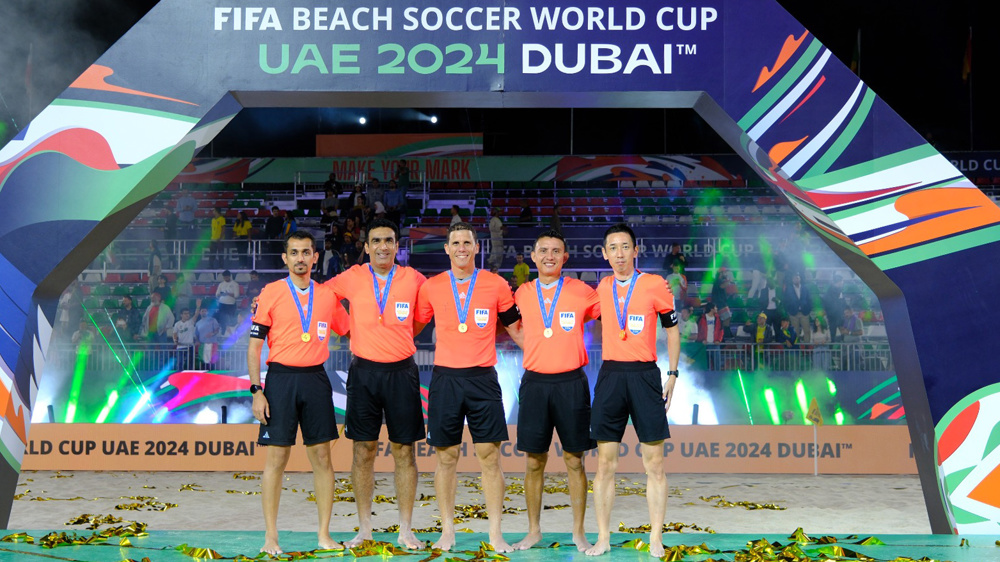 Referee Angeles makes history at Beach Soccer World Cup